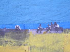 Artistic installation in Monte MC: Kids on the wall