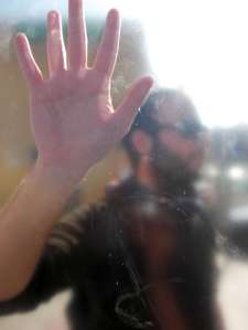 Professor behind the glass: photo from young people's photography workshop