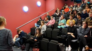 Carin Tunaker at the screening of 'Homeless Youth' at the University of Kent, November 2014