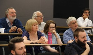 Hannah Evans' mother, father and sister (centre).